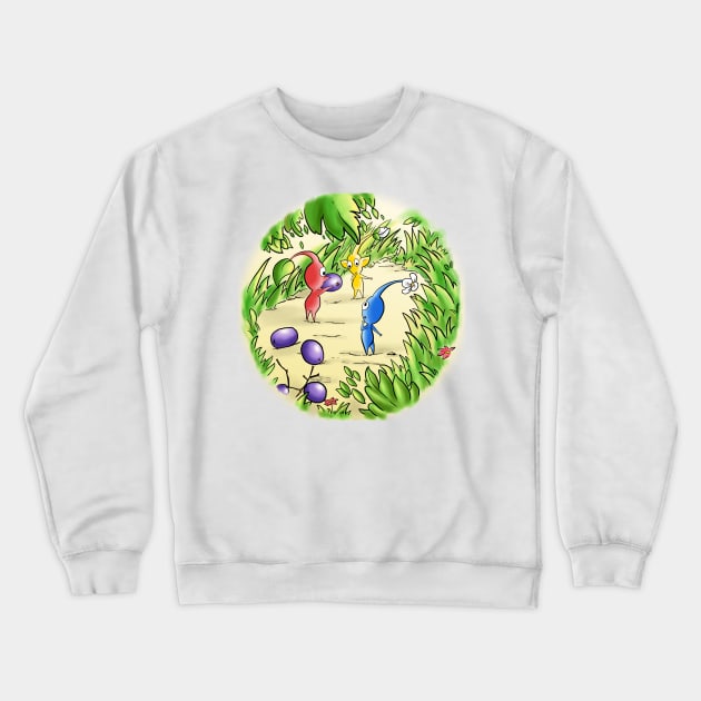 The Curious Pikmin Crewneck Sweatshirt by aliyahart